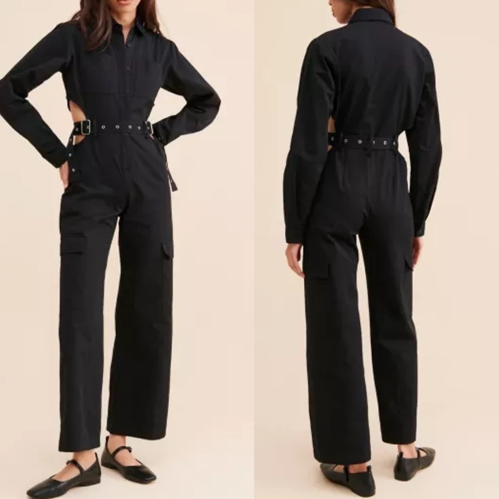 The Ragged Priest Midnight Cutout Coveralls size 12 in black